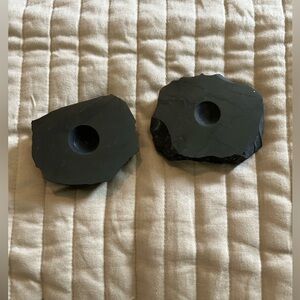 2 x Shungite Crystal Sphere Holders